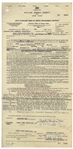 Two June 1960 Contracts Signed by Moe Howard -- One 8.5'' x 11'' Signed ''3 Stooges / By Moe Howard''; Other 8.5'' x 17'' Signed -- Both Regarding Stooges Performances, Very Good Condition